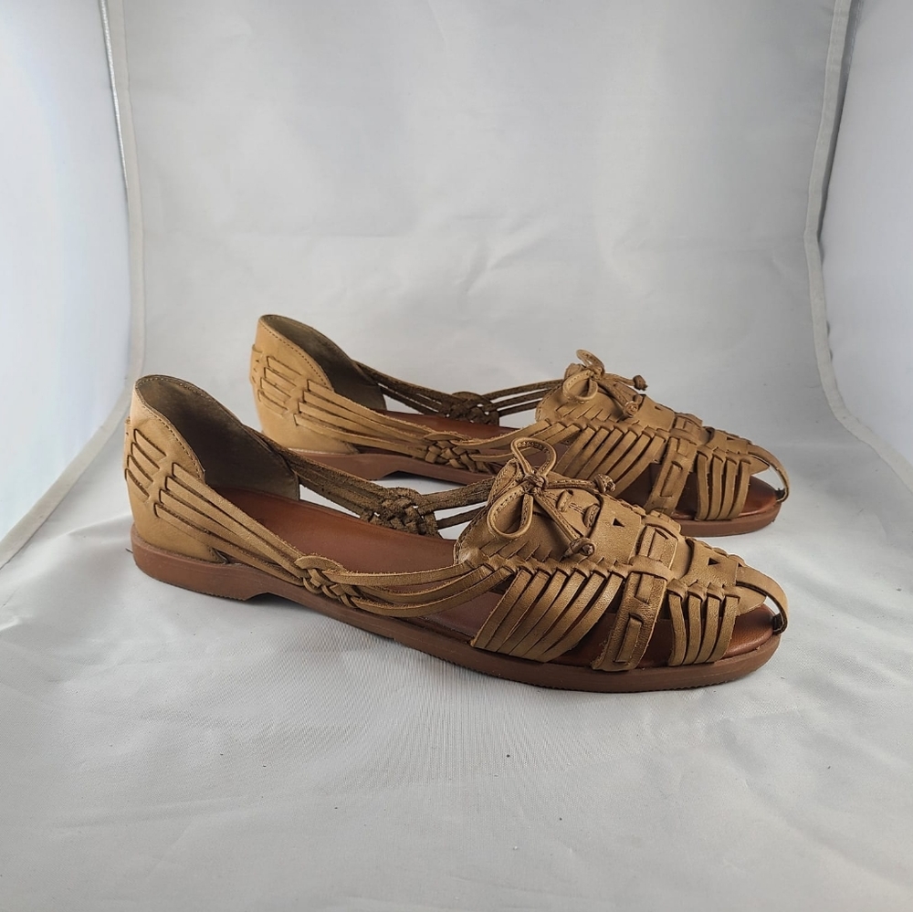MIA Tan Boho Bungalow Huarache Sandals Size 8